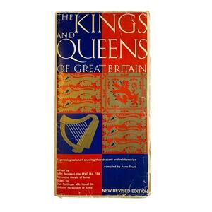 The Kings and Queens of Great Britain Genealogical Chart Vintage 1979